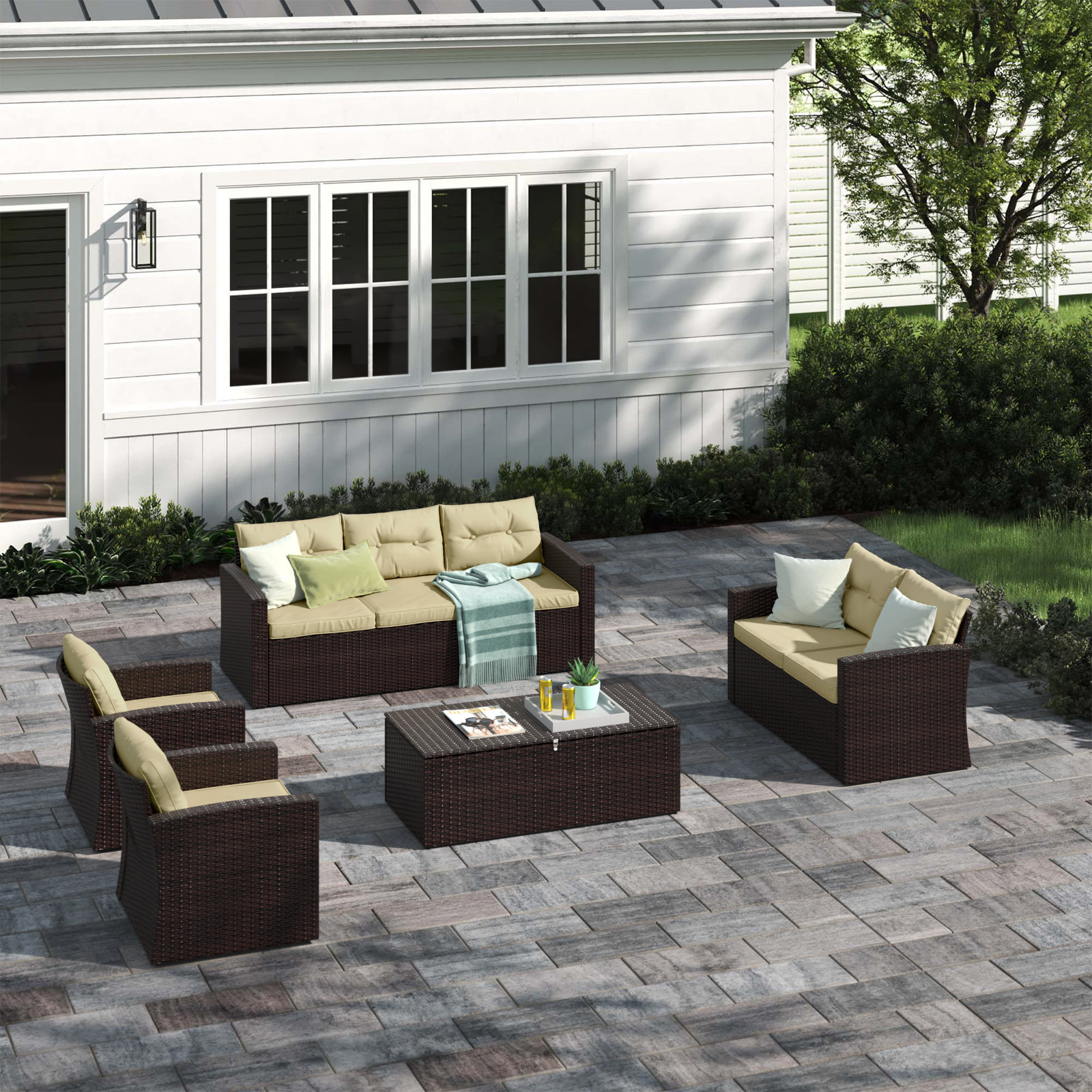 Arlington 6 piece sofa set with cushions sales